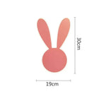 Fille Enfant Rose Lapin Lumineux Déco Chambre Un / Blanc Froid (5 500-7 000 K). Applique Murale