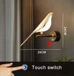 Golden Bird Lampe Design Métal Rotative Contemporaine Toucher À Une Seule Tête / Lumière