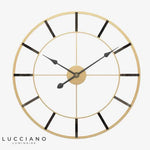 Horloge Murale Ronde Dorée 50Cm Nordic A Luminaire Doré
