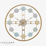 Horloge Vintage Dorée Roman 40Cm 50Cm Luminaire Doré