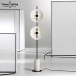 Lampadaire Led Design Ronds Base Marbre Luminaire Chambre