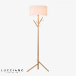 Lampadaire Style Arbre Tissu Et Bois Luminaire Chambre