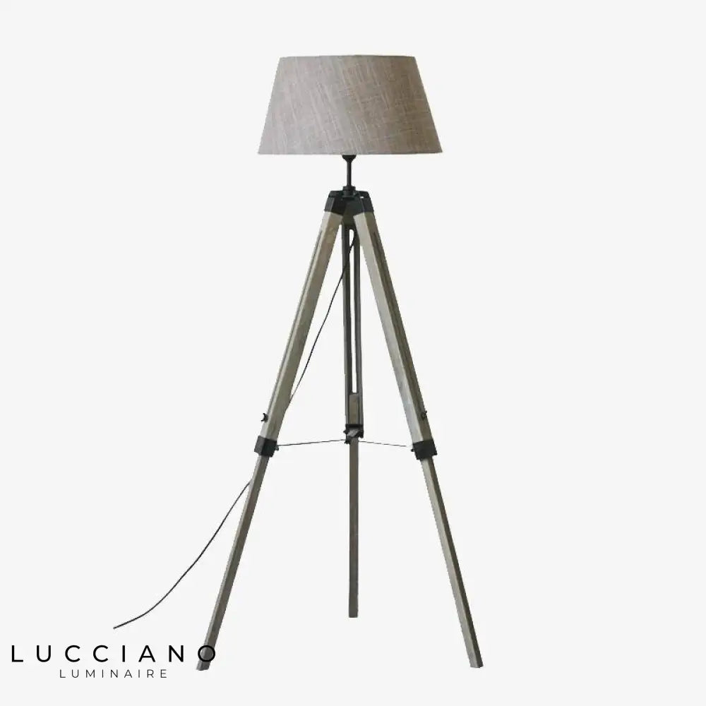 Lampadaire Trépied Tissu Ajustable American Luminaire Chambre