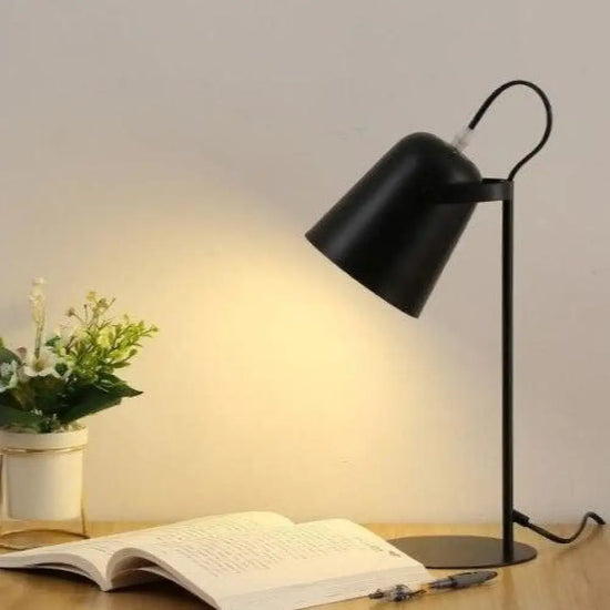 Lampe Bureau Moderne Abat-Jour Coloré Noir Luminaire Chambre