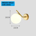Lampe De Applique Murale Élégante Design Moderne Dorée. Noir Lait Blanc 1 / Blanc Chaud