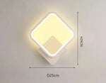 Lampe De Chevet Murale Forme Design Blanc Carré Mural