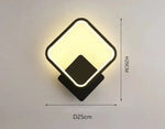 Lampe De Chevet Murale Forme Design Noir Carré Mural