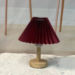 Lampe De Chevet Nordique Plissée Blanc