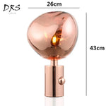 Lampe De Table Melt Rose Doré Luminaire Chambre
