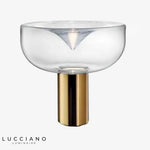 Lampe Design Dorée Avec Bulle De Verre Luminaire Chambre