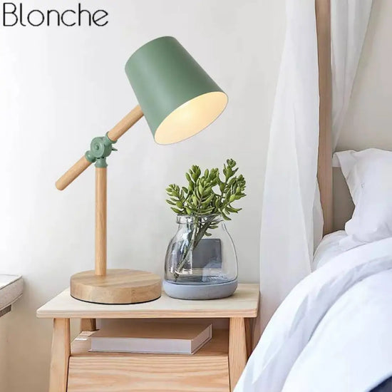 Lampe En Bois Ajustable Colorée Luminaire Chambre