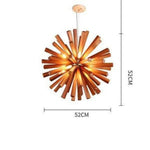 Lampe En Bois Led Style Wongshi Foncé / 53Cm Luminaire Chambre
