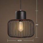 Lampe Led Design Cage Noire Suspension / A Luminaire Chambre