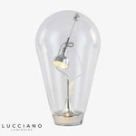 Lampe Led Design Chromé En Verre Grand / Interrupteur Luminaire Chambre