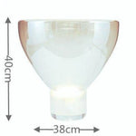 Lampe Led Design En Verre Coloré 38 X 40Cm / Bleu Nacré Luminaire Chambre