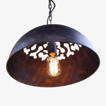 Lampe Led Suspendue Abat-Jour Métal Rust Luminaire Cuivre