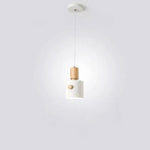 Lampe Led Suspendue Bois Coloré Blanc Luminaire Chambre