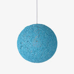 Lampe Papier Boule Wicker Bleu / 15Cm Luminaire Chambre