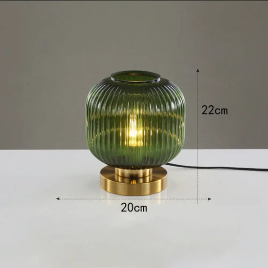 Lampe Verre Coloré Base Dorée Quinn E Luminaire Chambre