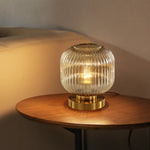 Lampe Verre Coloré Base Dorée Quinn Luminaire Chambre