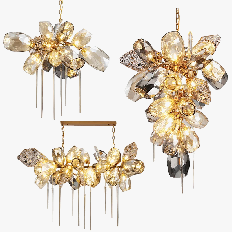 Luksus postmodern LED glas lysekrone