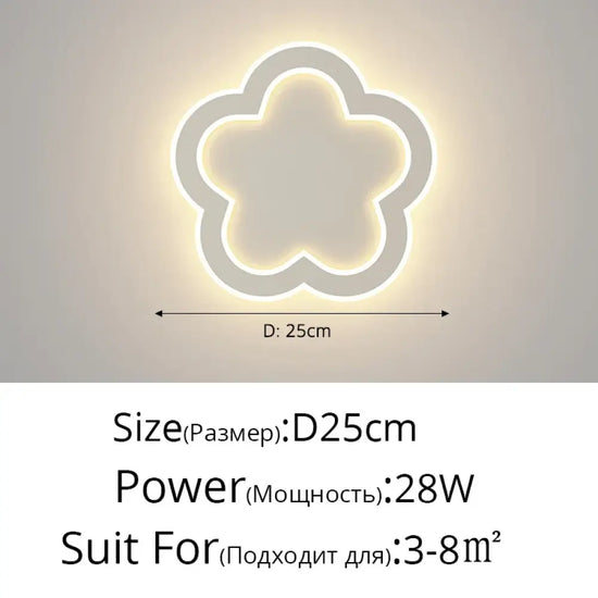 Led Applique Murale Élégante Design Scandinave Minimaliste Je Style D25Cm 28W / Blanc Chaud