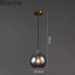 Led Loft Suspension Verre Fumé Gris Fumé - A Luminaire Chambre