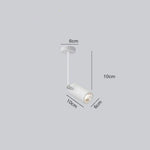 Led Moderne Cylindre Aluminium Diano Blanc / 10Cm Luminaire Doré