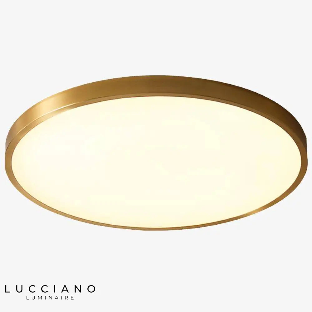 Led Rond Doré Plafonnier Minimaliste Luminaire Chambre