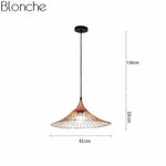 Led Straw Suspension Light Design Small Luminaire Chambre