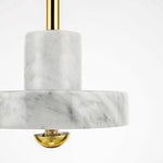 Luminaire Led Suspendu Marbre Blanc Doré Chambre