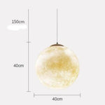 Lune En Suspension Moon 40Cm Luminaire Chambre