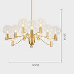 Lustre Araignée Moderne En Métal Doré Luminaire Chambre