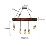 Lustre Bois Avec Plusieurs Ampoules