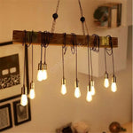 Lustre Bois Avec Plusieurs Ampoules