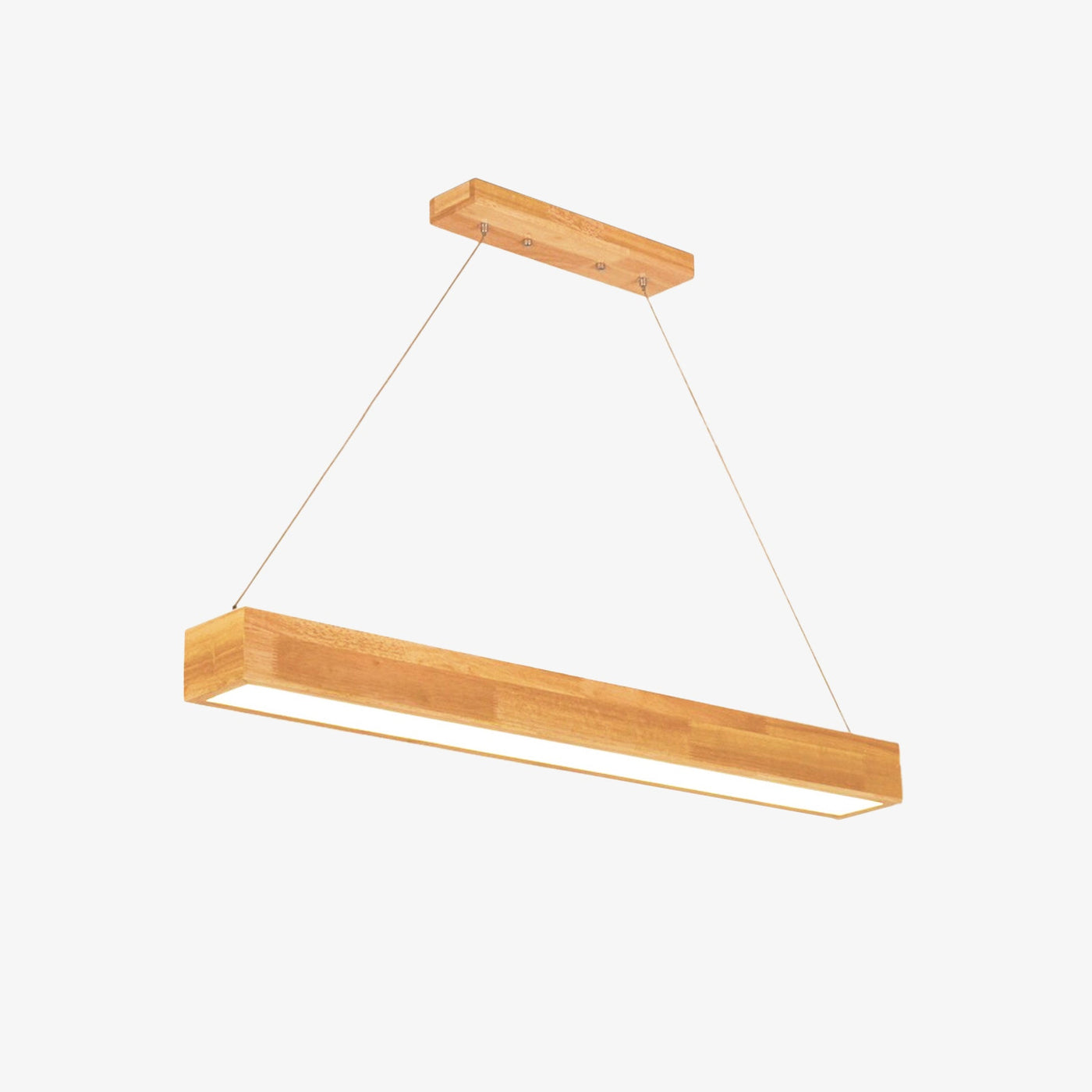 Moderne rektangulær designerlampe i træ