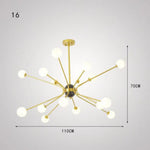 Lustre Doré À Branches Multiples American Luminaire Chambre