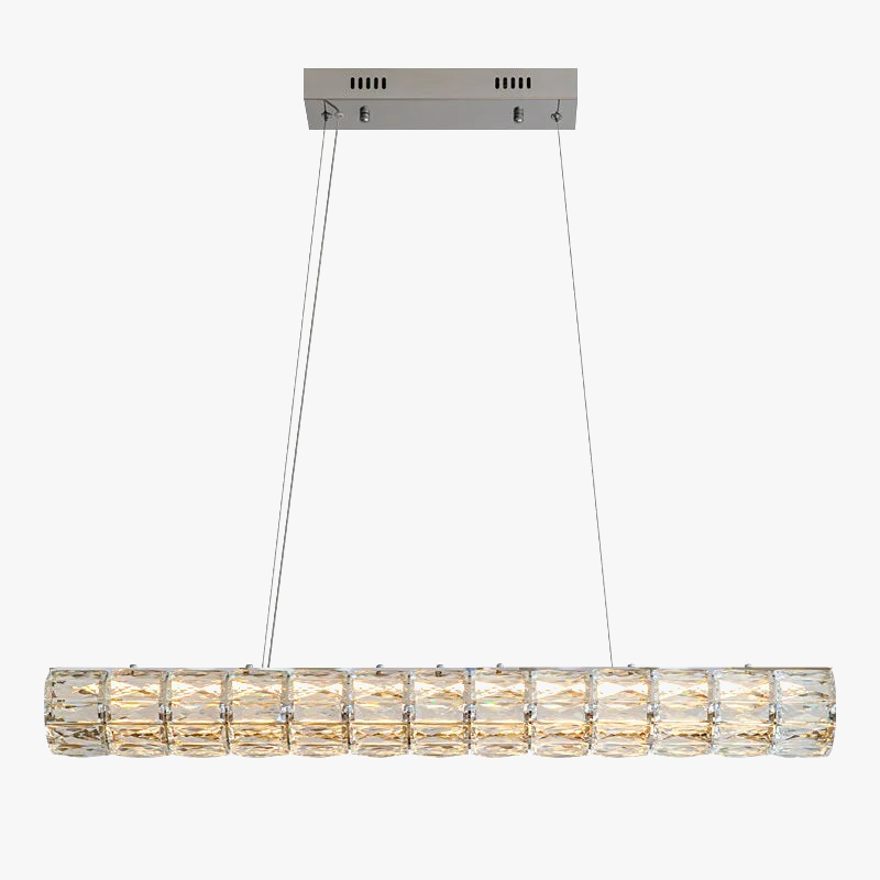 Elegant, moderne krystallysekrone til ophængning – enkelt design