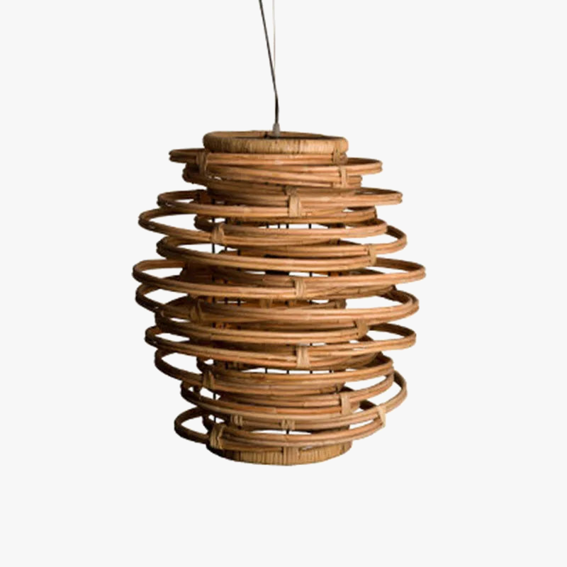 Japansk vintage rattan lysekrone indendørs bambusbelysning