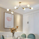 Lustre Industriel Led Branches Métalliques Luminaire Chambre