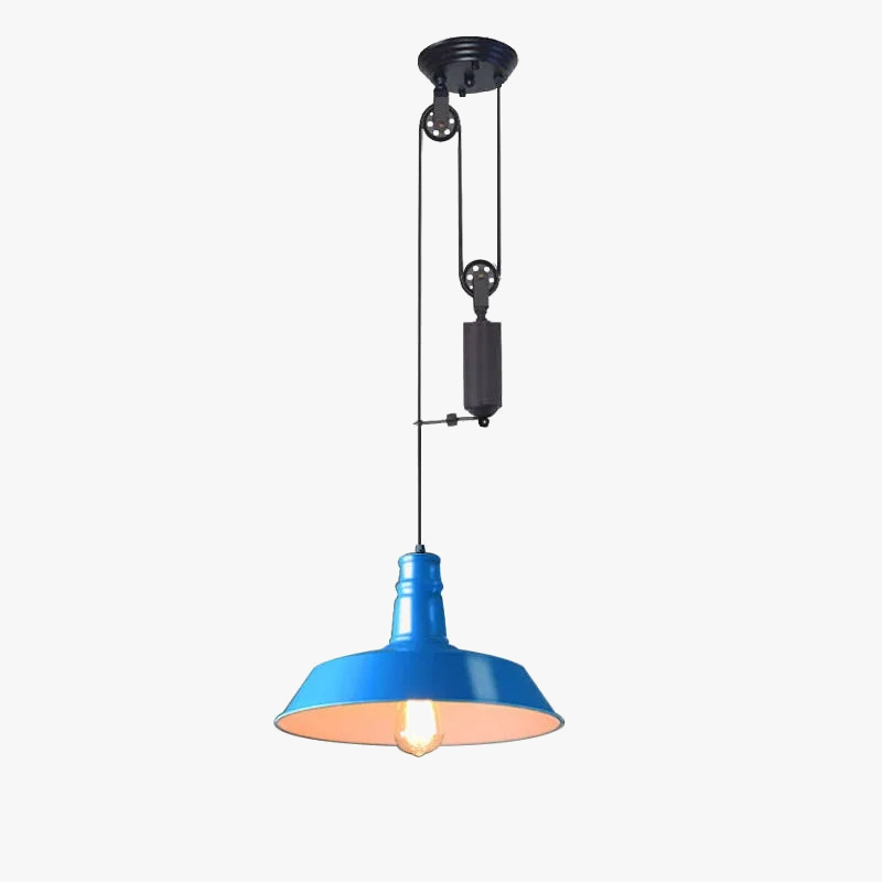 Industriel loft-stil pendel med trisse, retro nordisk bar belysning