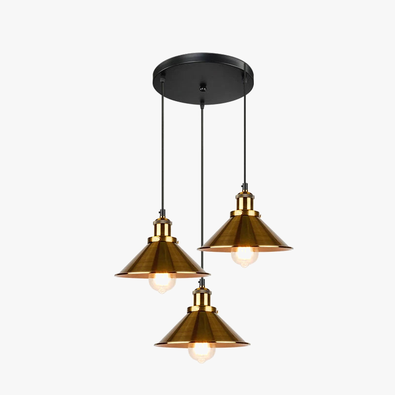 Vintage loftslampe i metal, industrielt retrodesign