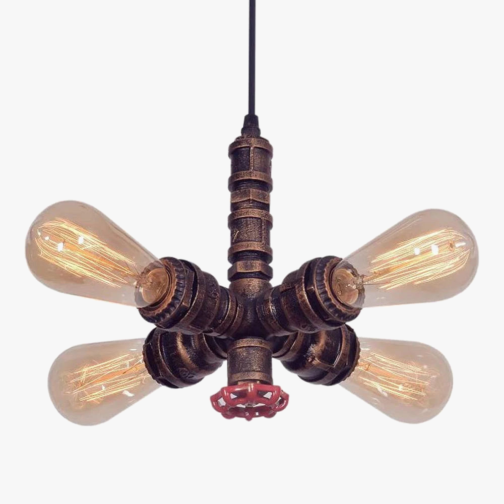 Vintage loftlampe i industrielt metal