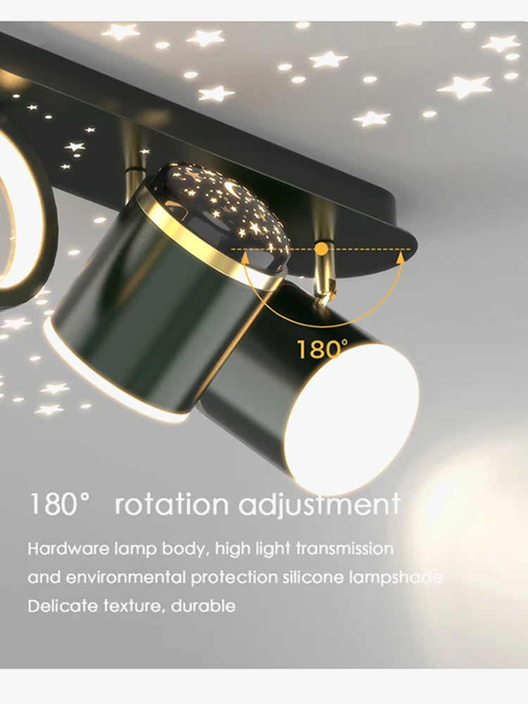 Moderne LED-loftlampe med stjernedesign