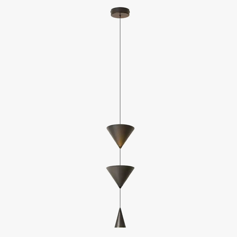 Kreativ LED-lysekrone i sort og hvidt metal