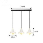 Lustre Led Design Marbre Luxia 3 Lampes - L70 Cm / Chaude Luminaire Chambre