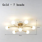 Lustre Led Design Métal Verre Innovant Luminaire Chambre