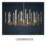 Lustre Led Design Tiges Dorées 120 X 55Cm / Froide Luminaire Chambre