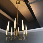 Lustre Led Design Tiges Dorées 40Cm / Froide Luminaire Chambre