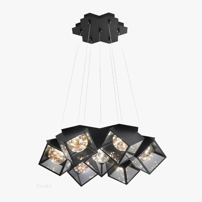 Moderne LED-lysekrone med strømlinet design